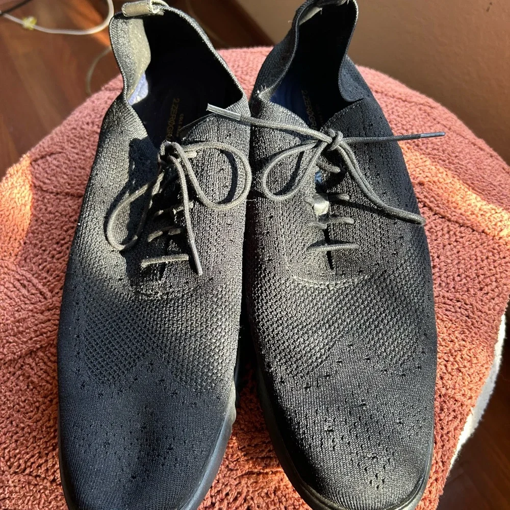 Cole Haan Black Knit and Patent Leather Oxfords Size 15 - Picture 9 of 10